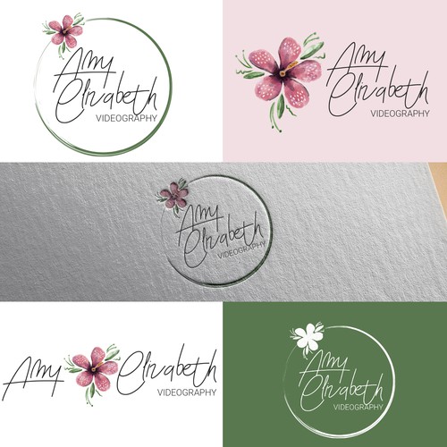 Watercolor floral logo