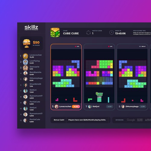 Skillz Streaming App