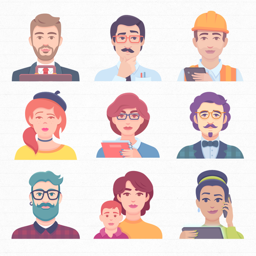 Game Avatars Illustration