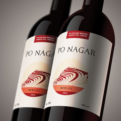 Wine label design for Po Nagar