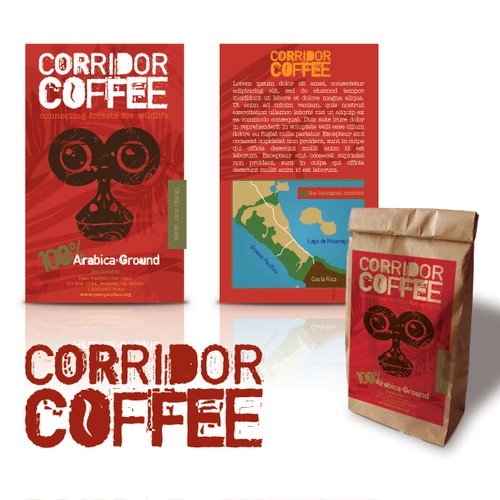 Coffee Label for Non-profit doing Wildlife Conservation 