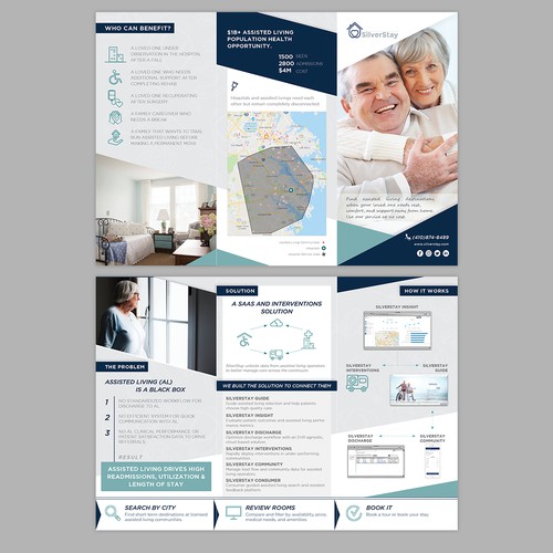 Brochure Design for Silver Stay assisted living destination