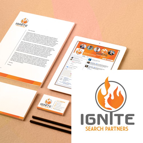 "Ignite" logo and branding materials