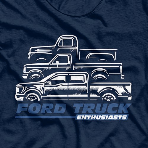 Ford F-150 Truck Evolution T-shirt Design