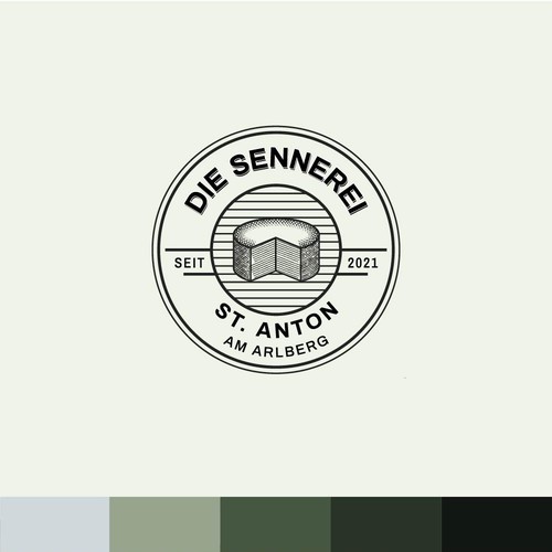 Vintage Design Logo für eine Sennerei