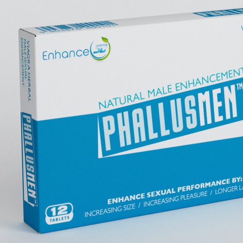 Packaging for all-natural male enhancement pill, Enhance SD