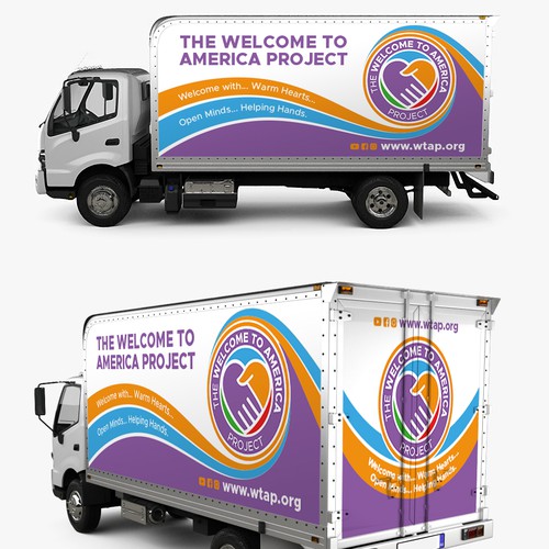 Refugee Welcome Box Truck Wrap
