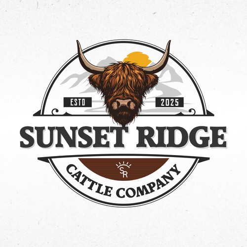 Sunset Ridge Cattle Company Brandmark Design