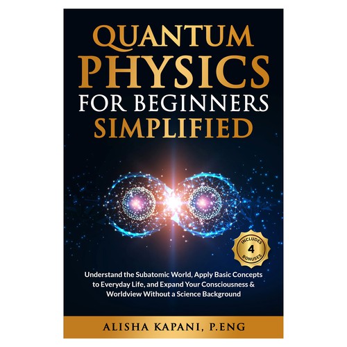 Quantum Physics for Beginners Simplified Book Cover Design
