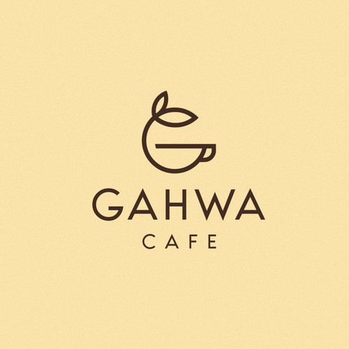Logo design concept for "Gehwa" cafe