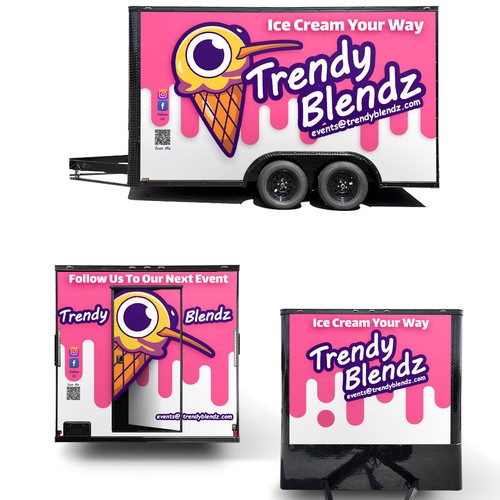 Ice Cream Trailer Wrap Design