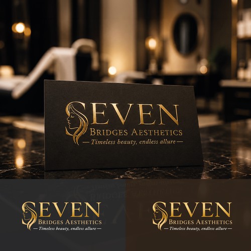 Luxury Aesthetics Logo with Elegant Feminine Silhouette
