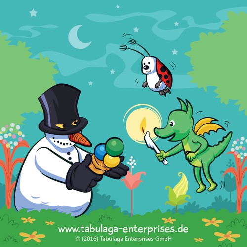 snowman with dragon