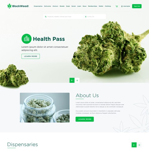 professional website template design for blockweed
