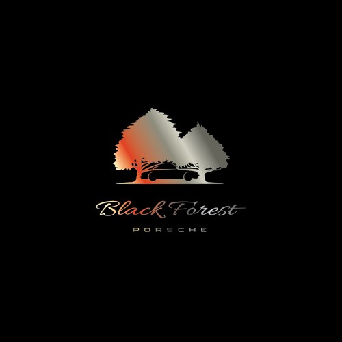 Black Forest Porsche vector logo