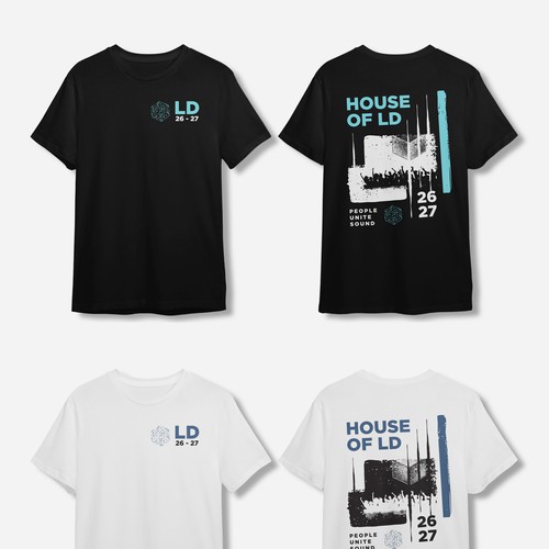 Shirt design for music festival company