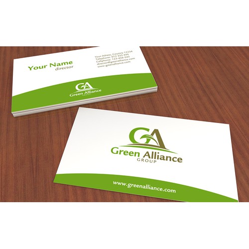 New logo and business card wanted for Green Alliance Group