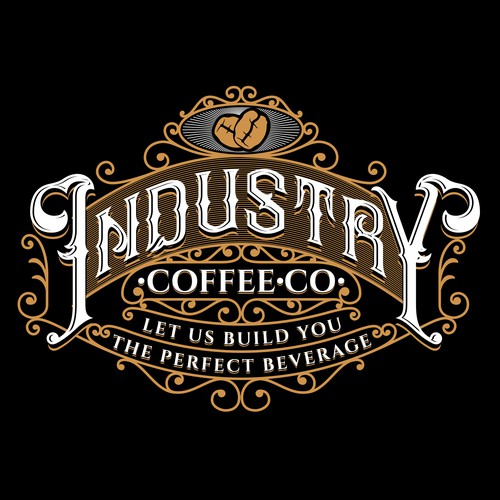 Victorian Lettering Style for Industry Coffee Co.