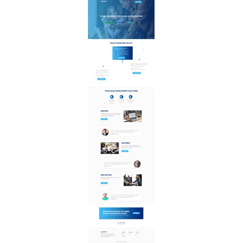 Design homepage for a sales consultancy