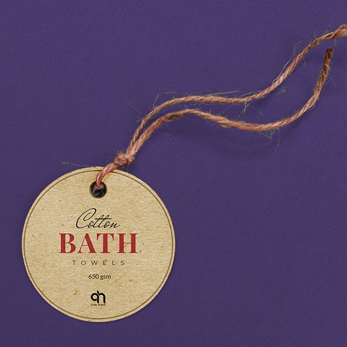 Bath towel Tag Design