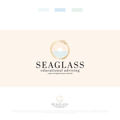 Serene and clean concept for small educational company