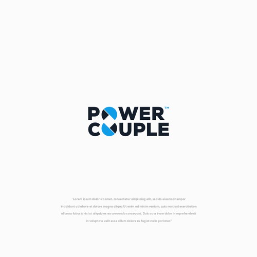 Cool andfresh logo for real estate power couple.