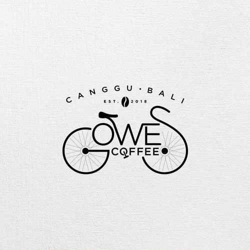 Modern classic logo for GOWES coffee shop in Canggu Bali