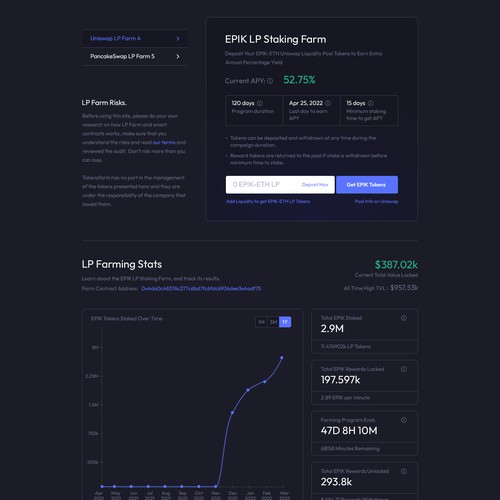 Concept for Conductive.ai crypto staking platform.