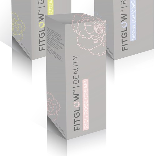 Cosmetic Packaging for FitGlow Beauty