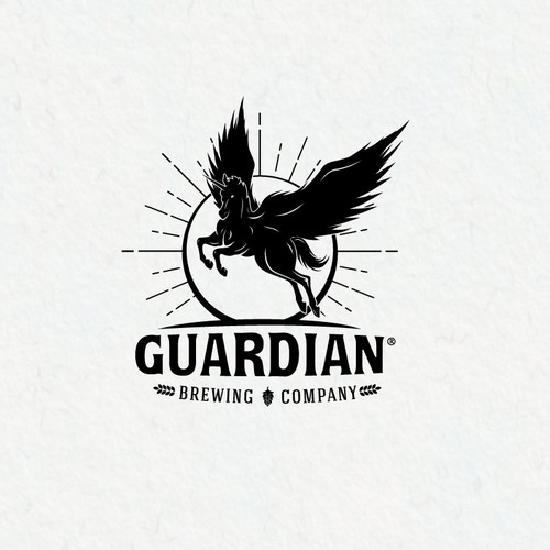 Logo design for "Guardian", a brewing company