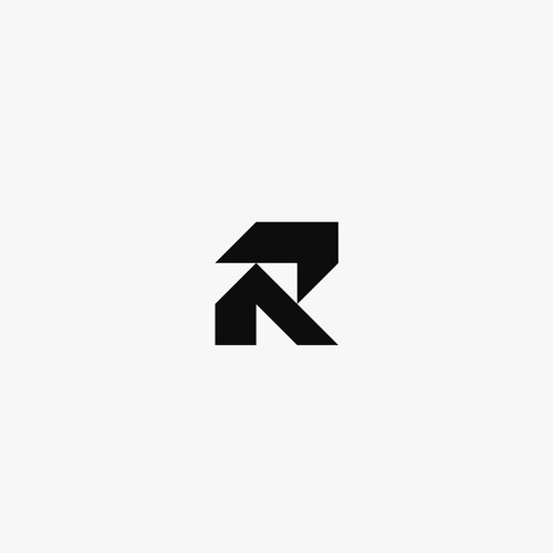 R letter geometric logo
