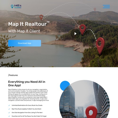 Map it realtour website concept