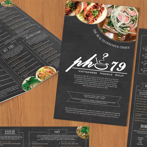 Hip & modern menu design with a bit of tradition.