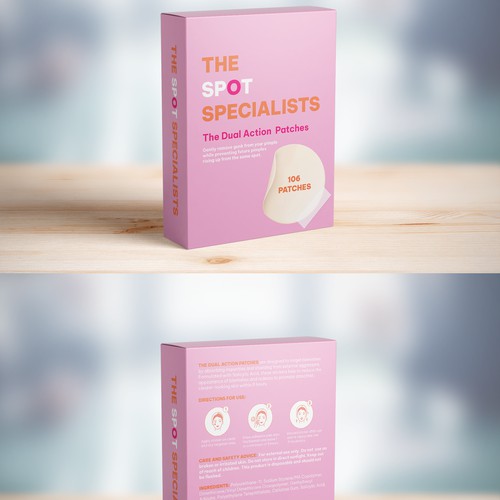 Pimple Patch PACKAGING to appeal to FEMALE BEAUTY user
