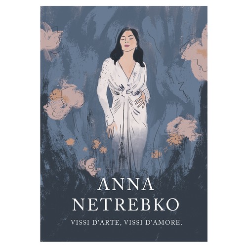 Key Visual Illustration for Opera Singer Anna Netrebko New Album
