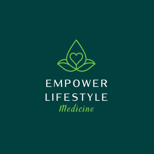 Elegant logo concept for Empower Lifestyle Medicine