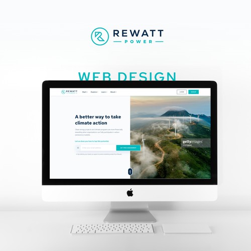 Website design for the world’s dedicated climate accounting and monetization platform