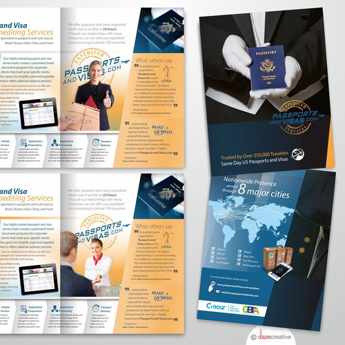 Brochure for International Travel Company