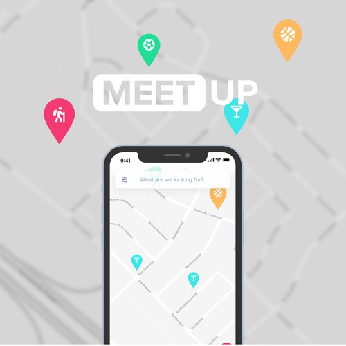 MeetUp app design concept
