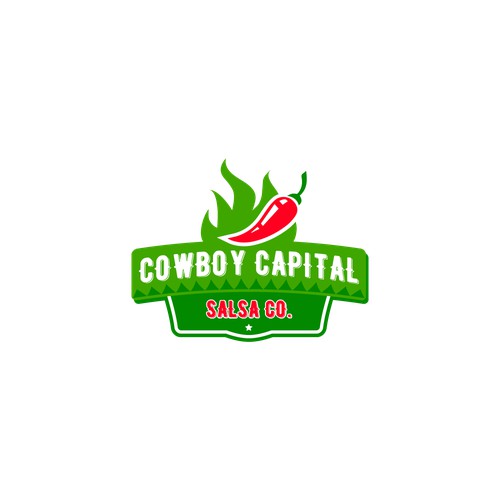 logo concept for Cowboy Capital Salsa Co.