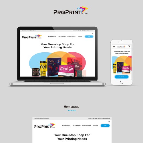 Web Design for online printing company