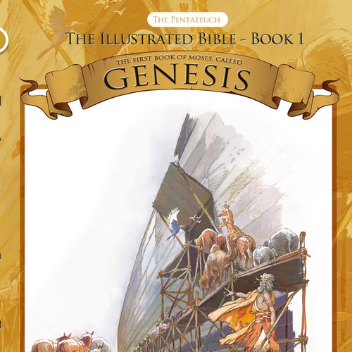 Book cover layout for Illustrated books of the Bible