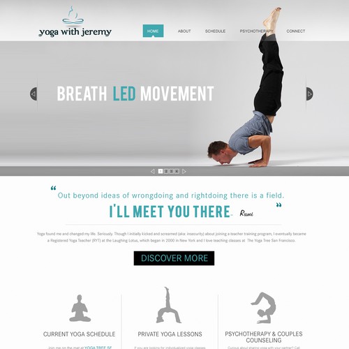 Design a winning website for an exciting yoga teacher in San Francisco