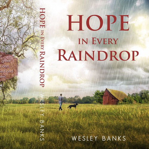 Country Themed Book Cover for "Hope In Every Raindrop"