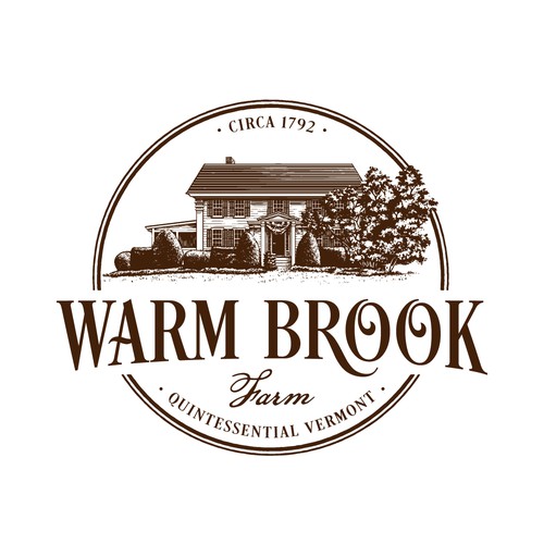 Logo/Brand for one of Vermont's oldest historical homes turned Airbnb
