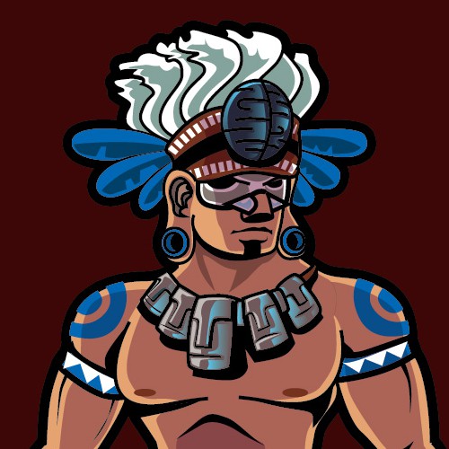 Mayan Warrior design for apparel