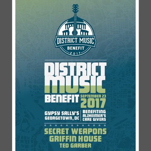 Poster Design for District Music Benefit concert