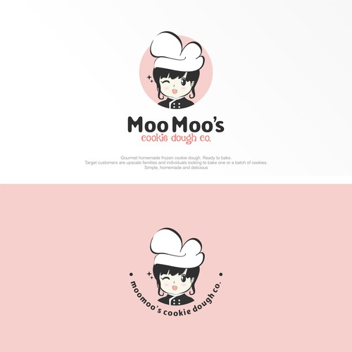 Kawaii look logo for MooMoo's