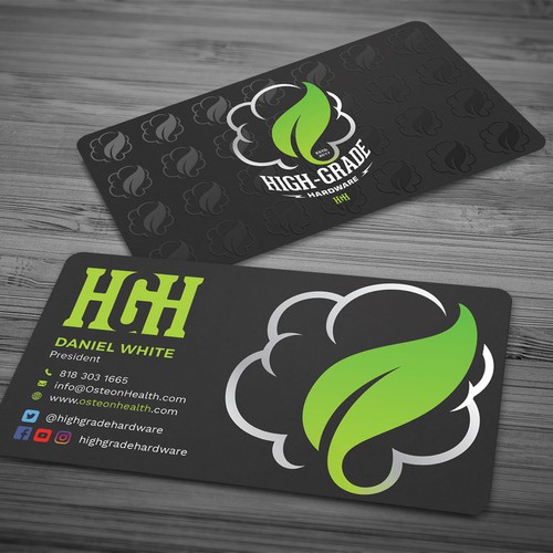 Business card design for  High Grade Hardware