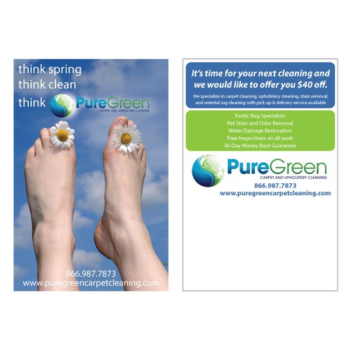 Create the next postcard or flyer for PureGreen